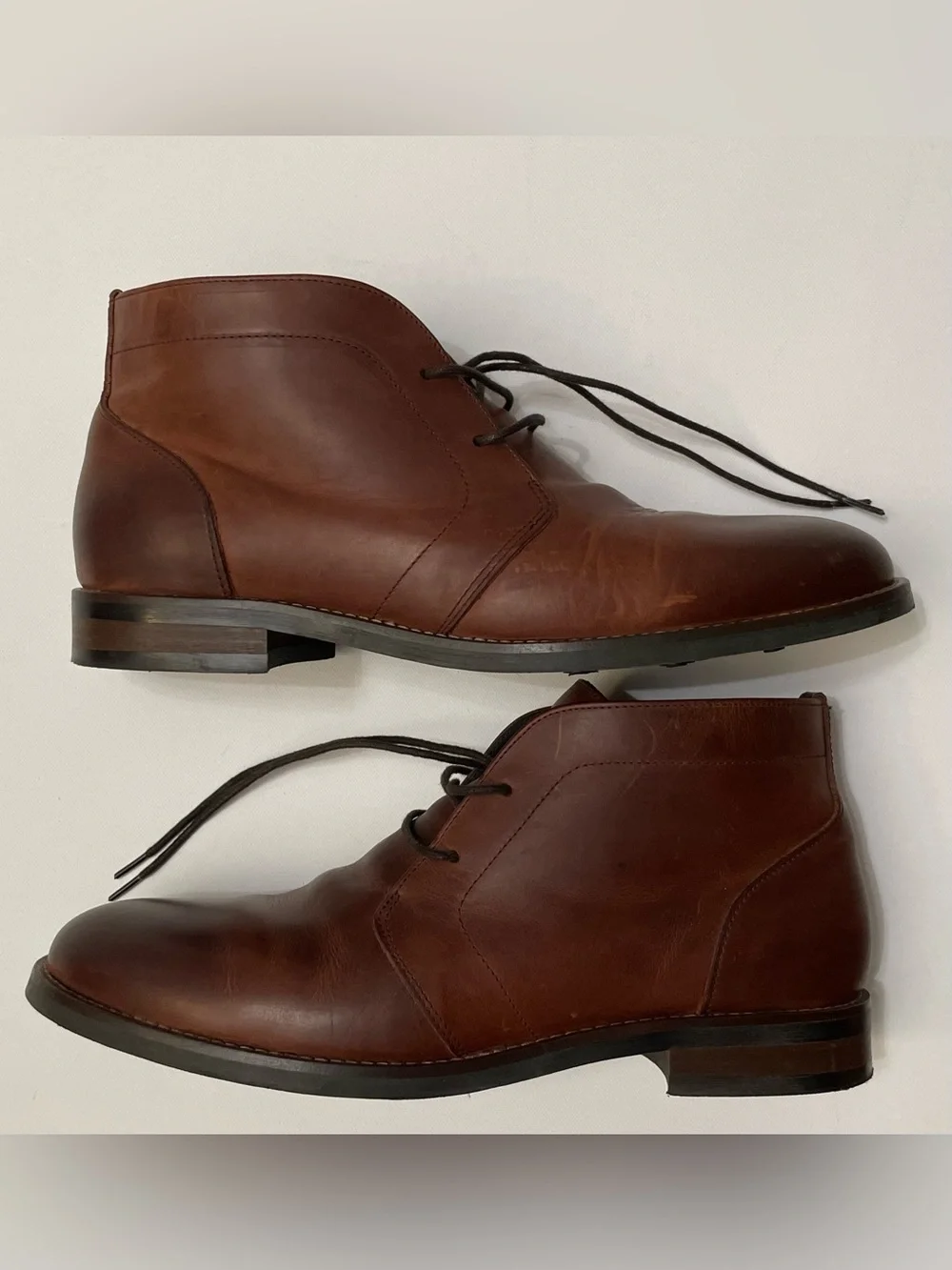 Rhodes Men's Felix Chukka Leather Boots in Brown Rust